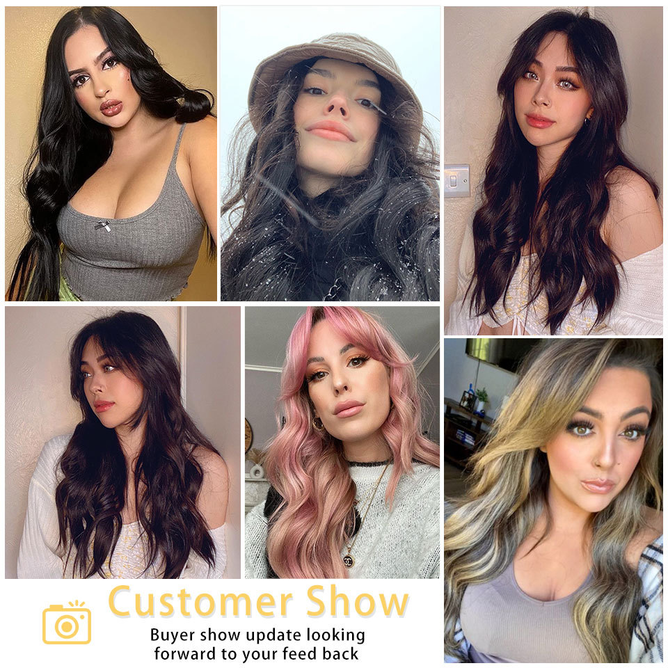 Women's Long Wig Water Ripple Hair Extension Piece 4-piece Set photo 2