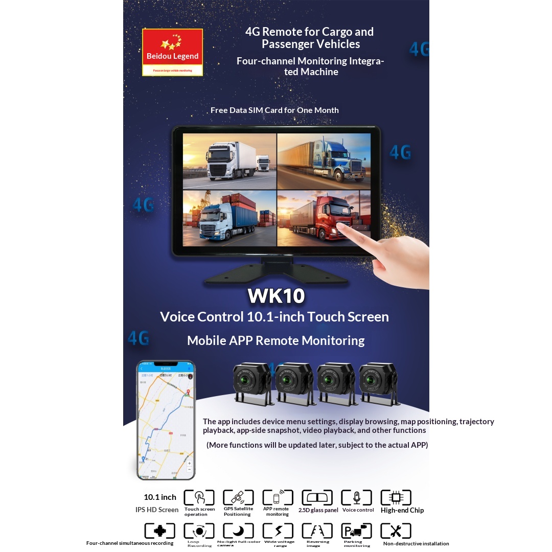 10.1-in 4G Network 4-CH All-in-One Safety System photo 4
