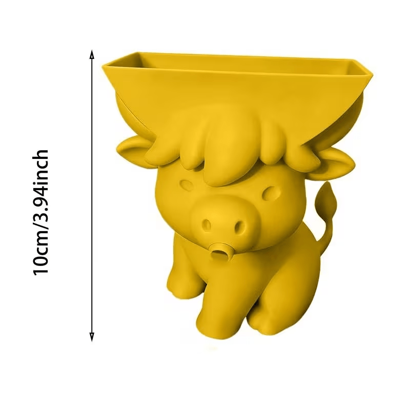 Cute Cow Sponge Holder, Kitchen Sink Organizer With Drain Spout, Animal Shaped Sponge Storage Rack For Countertop photo 3