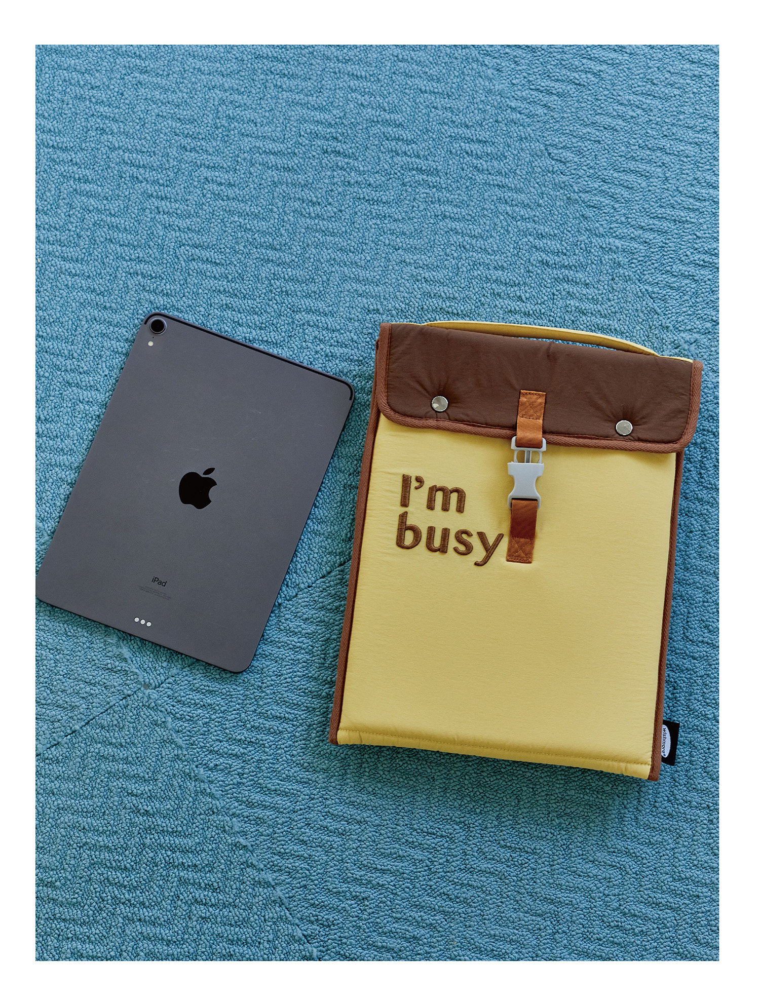Color Blocked IPad Computer Bag, Contrasting Color Handheld Tablet Liner, Wear-resistant Protective Cover, Storage Bag, Gift photo 8