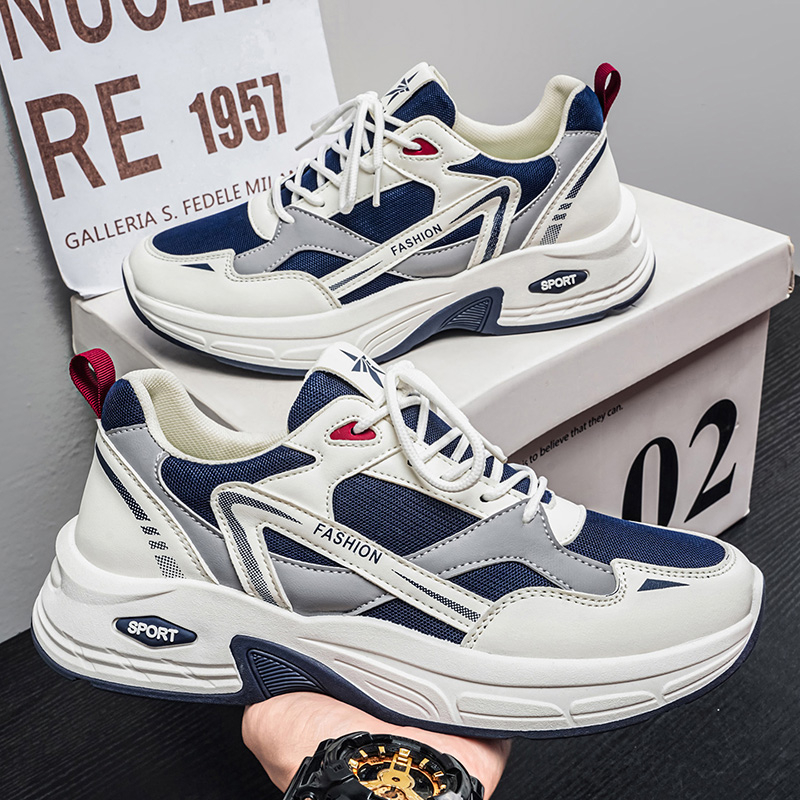 Men's Sports Shoes, New 2026 Summer Breathable Mesh Running Shoes, Platform Dad Sneakers For Male Students photo 3