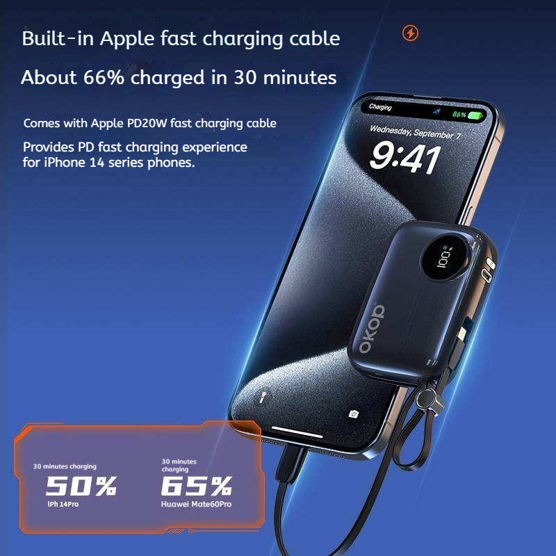 KP-718 Best-selling 10,000mAh Power Bank With Digital Display And Fast Charging High Capacity Portable Design In Stock photo 7