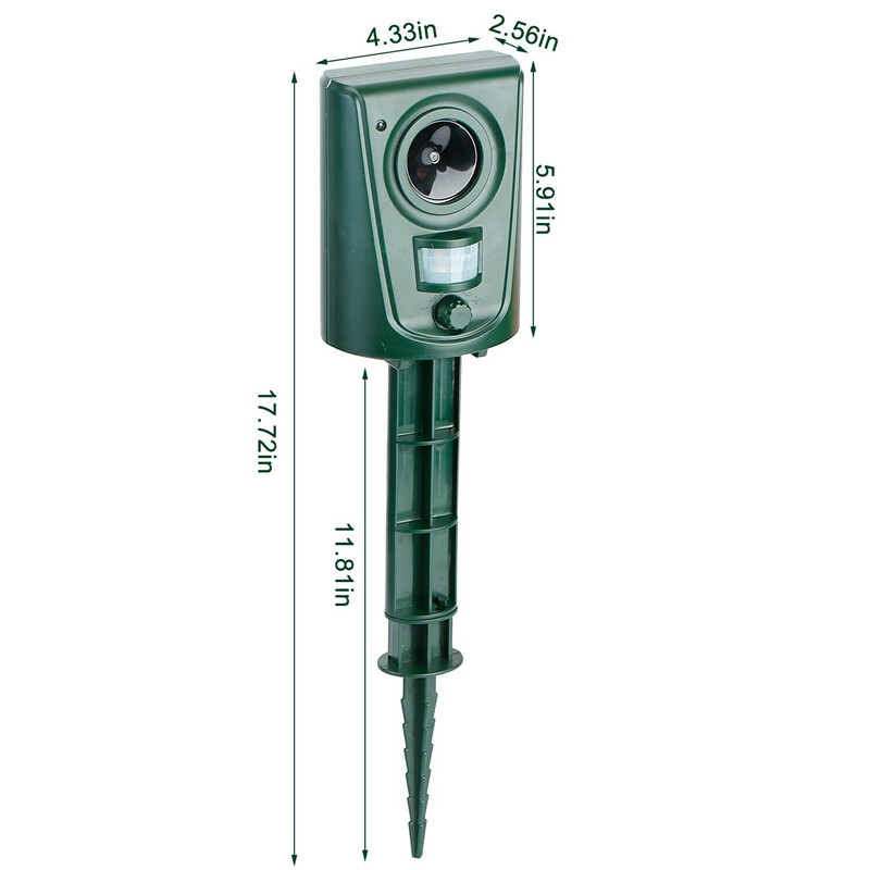 Battery Ultrasonic Garden Deterrent Repeller Animal Bird Cat Scarer Pest Dog photo 1