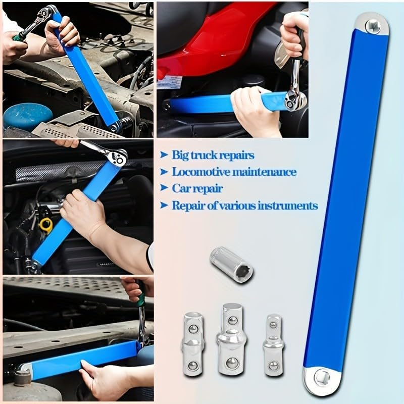 Extension Socket Wrench Set - Offset Impact Tool, Equipped With A Multi-functional Adapter - Durable Maintenance Tool For Automotive Repair photo 5