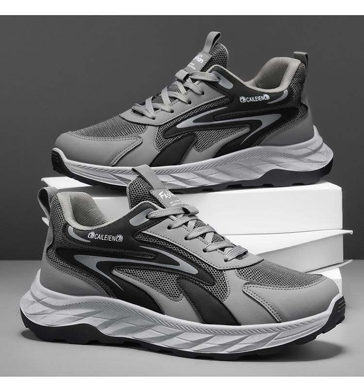 Men's Soft Sole Anti-slip Walking Shoes For Middle-aged & Elderly, Breathable Wear-resistant Dad Style Athletic Shoes For Fathers photo 5