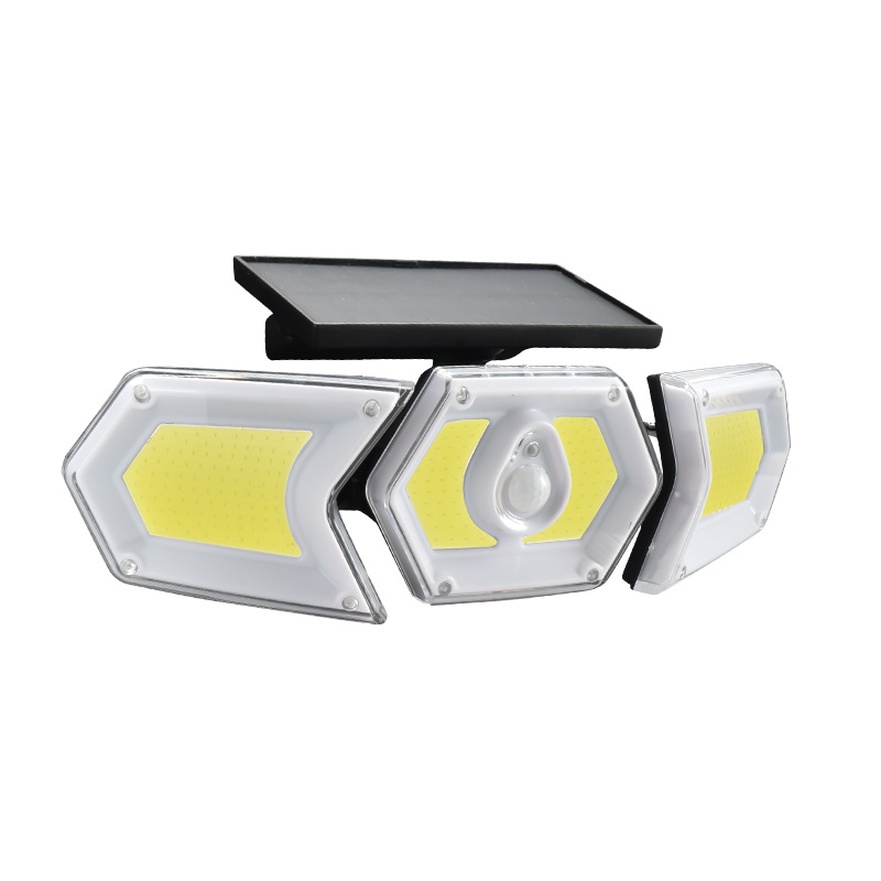 Solar Powered Rechargeable Motion Sensor COB LED Work Light 1200mAh For Auto W774B Battery Street photo 1