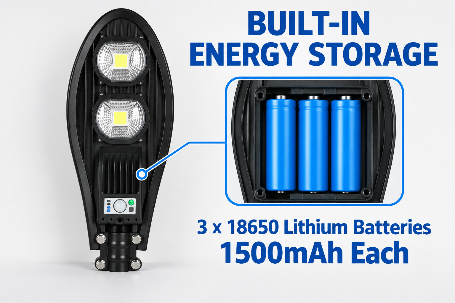 Solar Powered Rechargeable Motion Sensor Waterproof LED Work Light 40W For Auto W736B Street IP65 photo 8