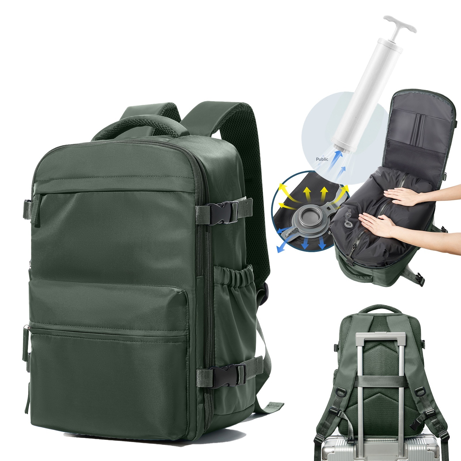 Vacuum Compression Travel Bag, Budget Airline Boarding Bag, 16 Inch Computer Storage, Large Capacity, Lightweight photo 1