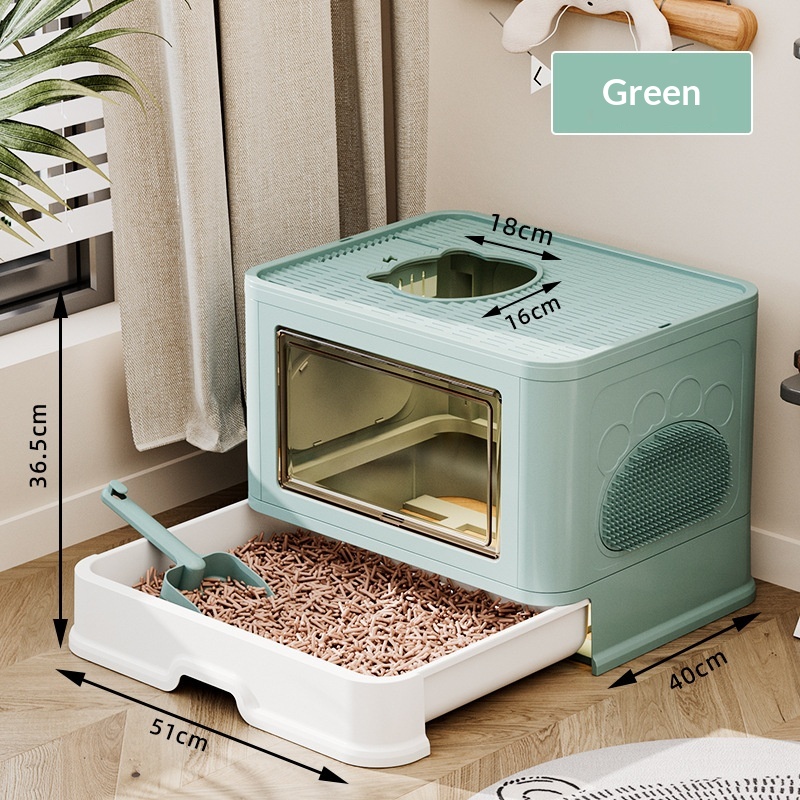 Enclosed Extra-Large Drawer-Type Cat Litter Box photo 7