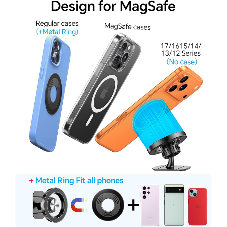 Kaistyle For Magsafe Car MountStrong Magnet Magnetic Phone Holder For Car Phone Holder Mount Dash Mounted Holders Phone Holders For Your Car Accessories For Women Men For  18 Pro Max 17 16 15 photo 3