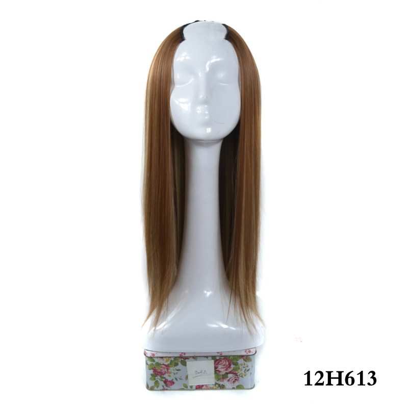Women's Long Straight Hair U-shaped Half Headgear photo 5