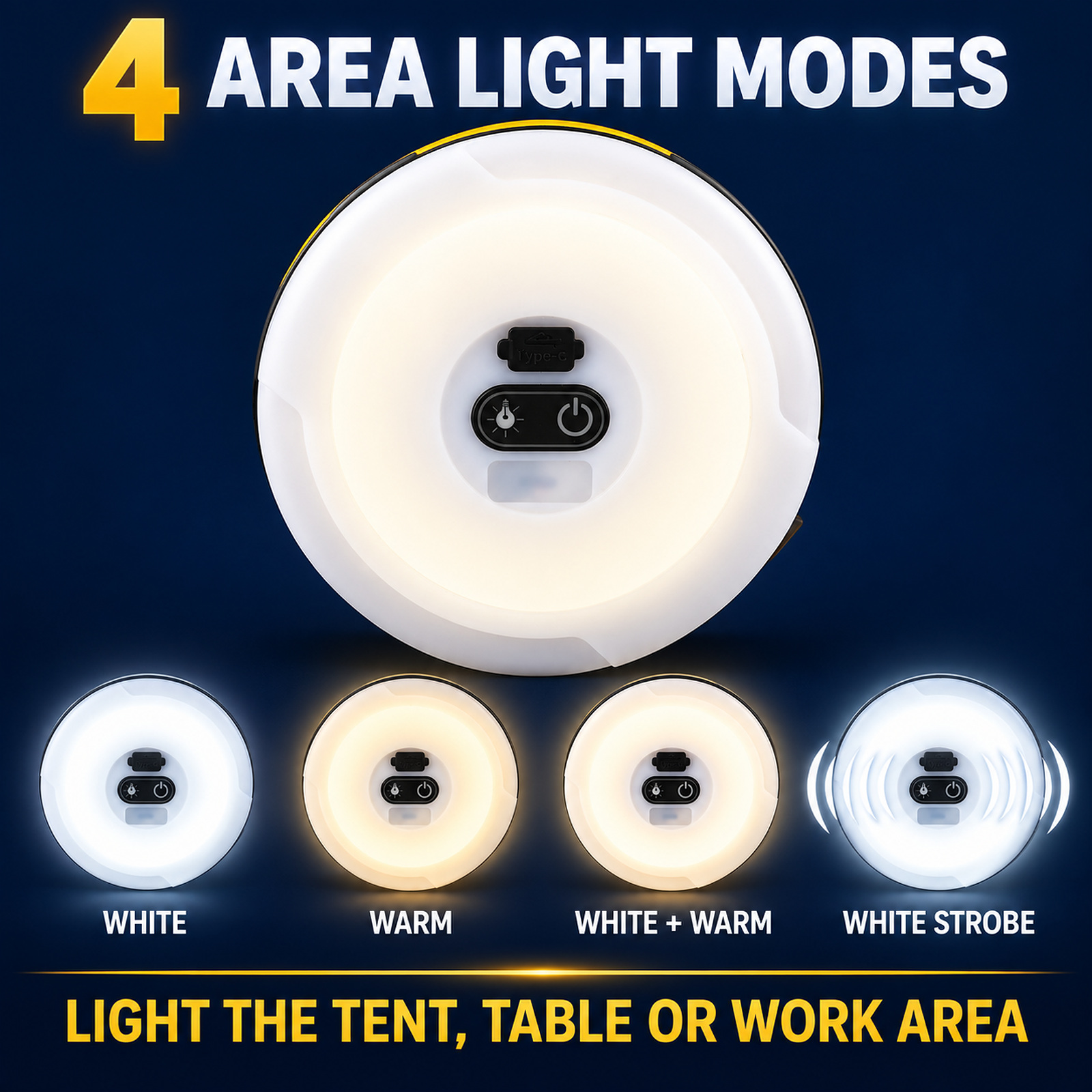 D88 1 Camping Lantern 2400mAh Magnetic Mount Hanging Hook Type C For Outdoor Factory Supply photo 6