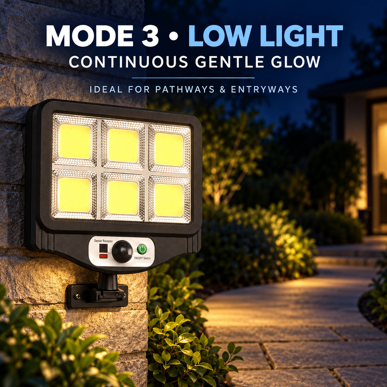 Solar Powered Rechargeable Motion Sensor COB LED Work Light 1500mAh For Auto W781 6 Street photo 8