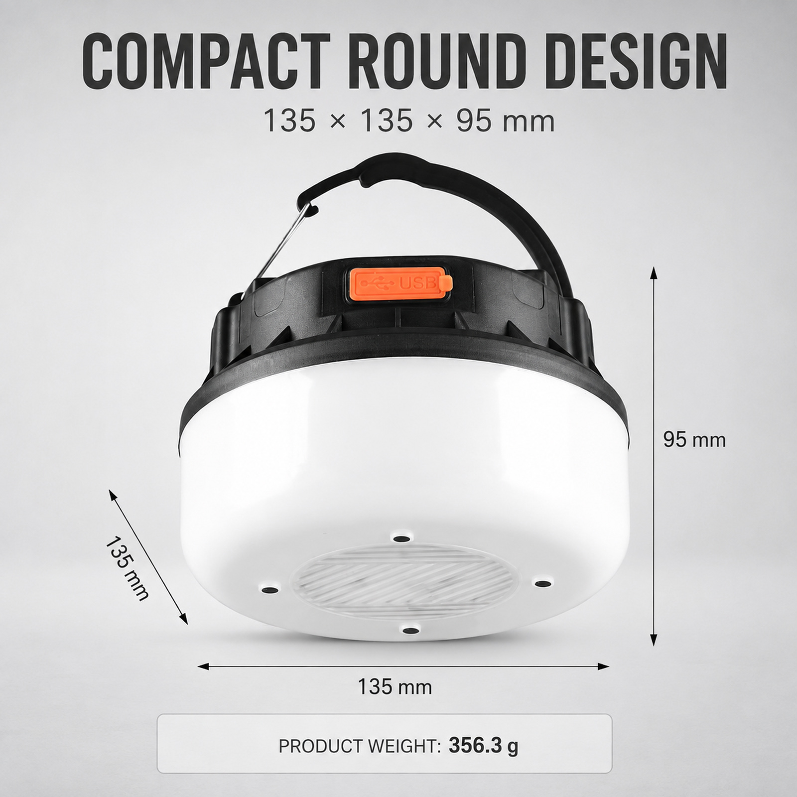 D41 1 Camping Lantern 1800mAh Hanging Hook Type C For Outdoor Factory Supply Solar Powered photo 6