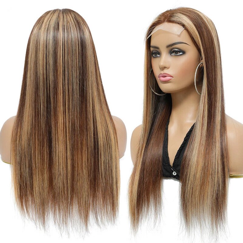 4x4 Lace Straight Human Hair Wig Density photo 2