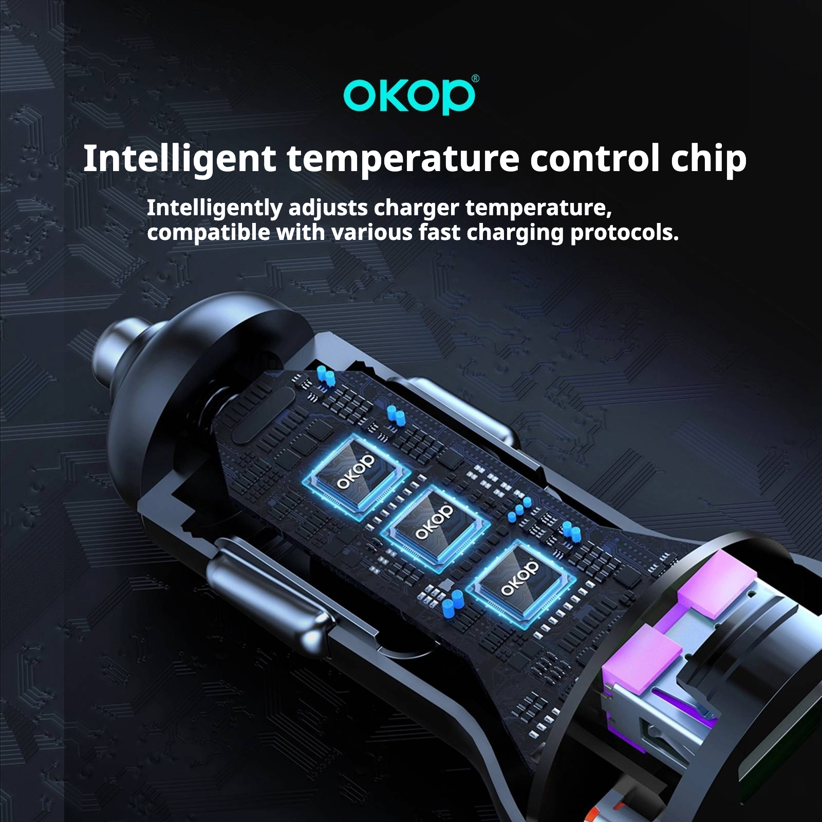 KP-C104 Best-selling Multi-port Car Charger With Super-fast Charging MP3 Player Function And USB Type-C Support In Stock Now photo 2