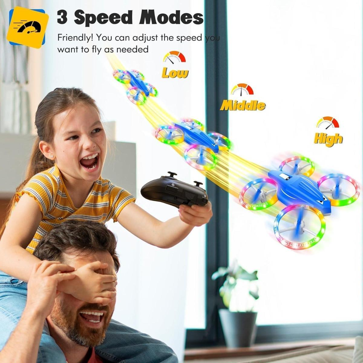 Durable Kid Drone  ABS Plastic Button Controller  3 Speed Modes  Adjustable Rechargeable Multi Battery Quadcopter photo 8