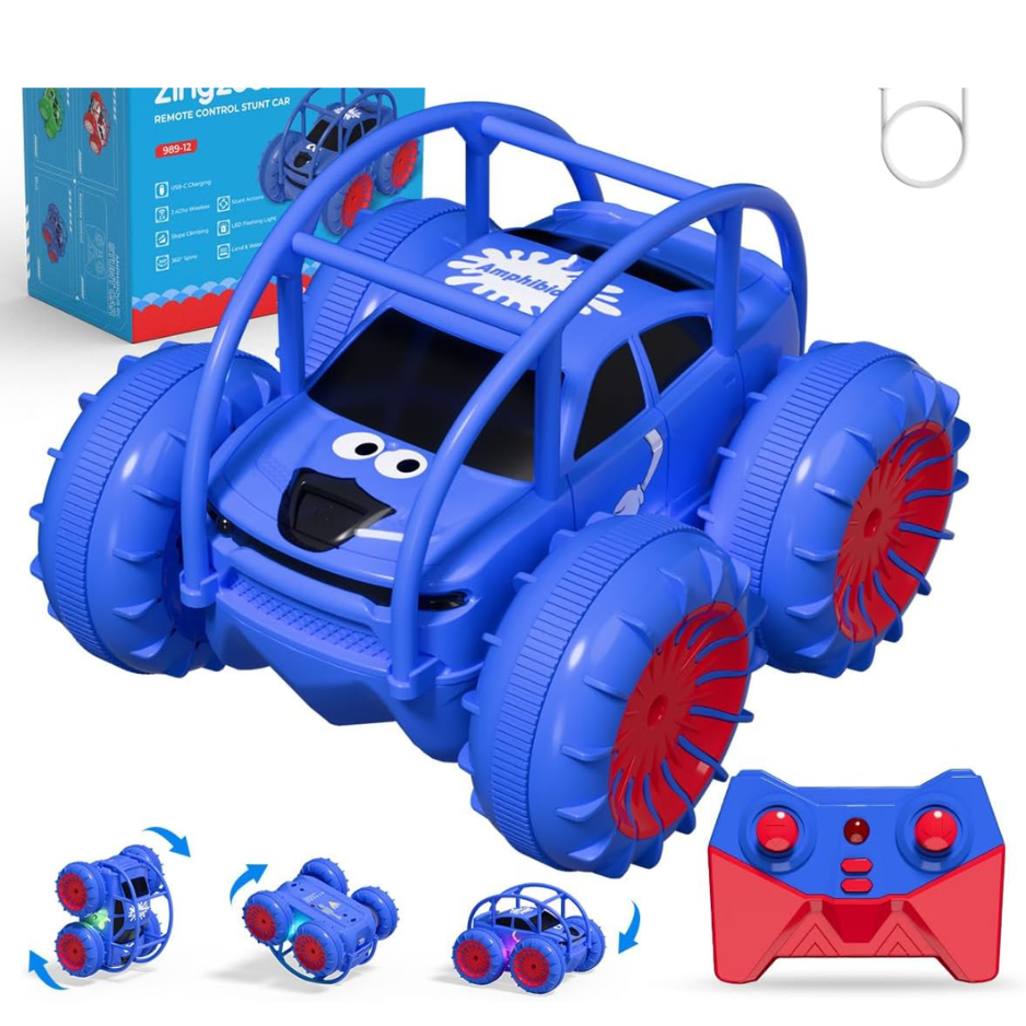 Remote Control Car, Fast Direct Charging RC Cars Amphibious 360 Rotating LED Rechargeable Stunt Car 2.4Ghz 4WD All Terrain RC Race Cars Toy Christmas Birthday Gift For Kids Boys Girls photo 1