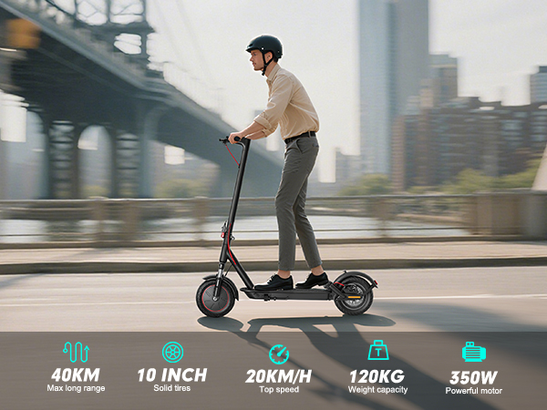 D01 Pro Max 10 Inches Wheels Dual Suspension 36V 10.4Ah City E-scooter photo 8