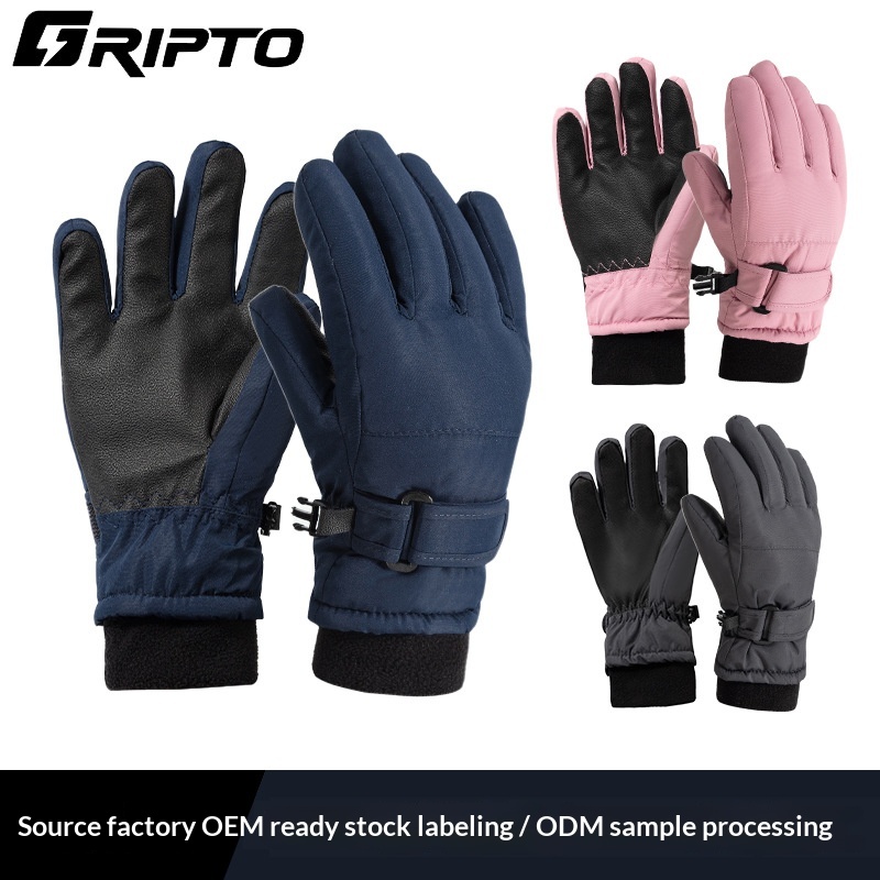 Cross-Border Winter Ski Gloves For Teenagers, Men And Women, Windproof, Waterproof, Fleece-Lined, Thickened, Warm, Suitable For Cycling, Windproof And Warm photo 1