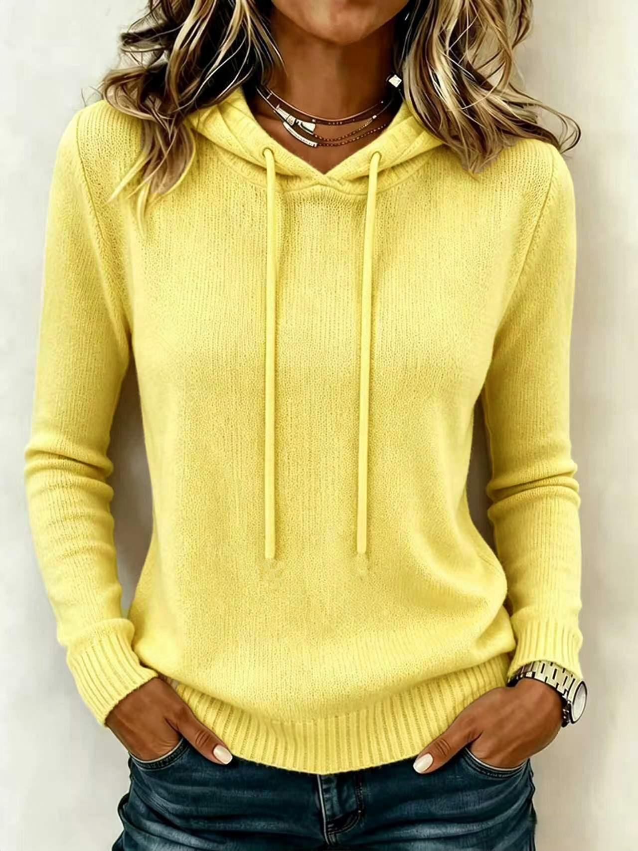 New Women's Hooded Long-sleeve Casual Top Sweater. photo 5