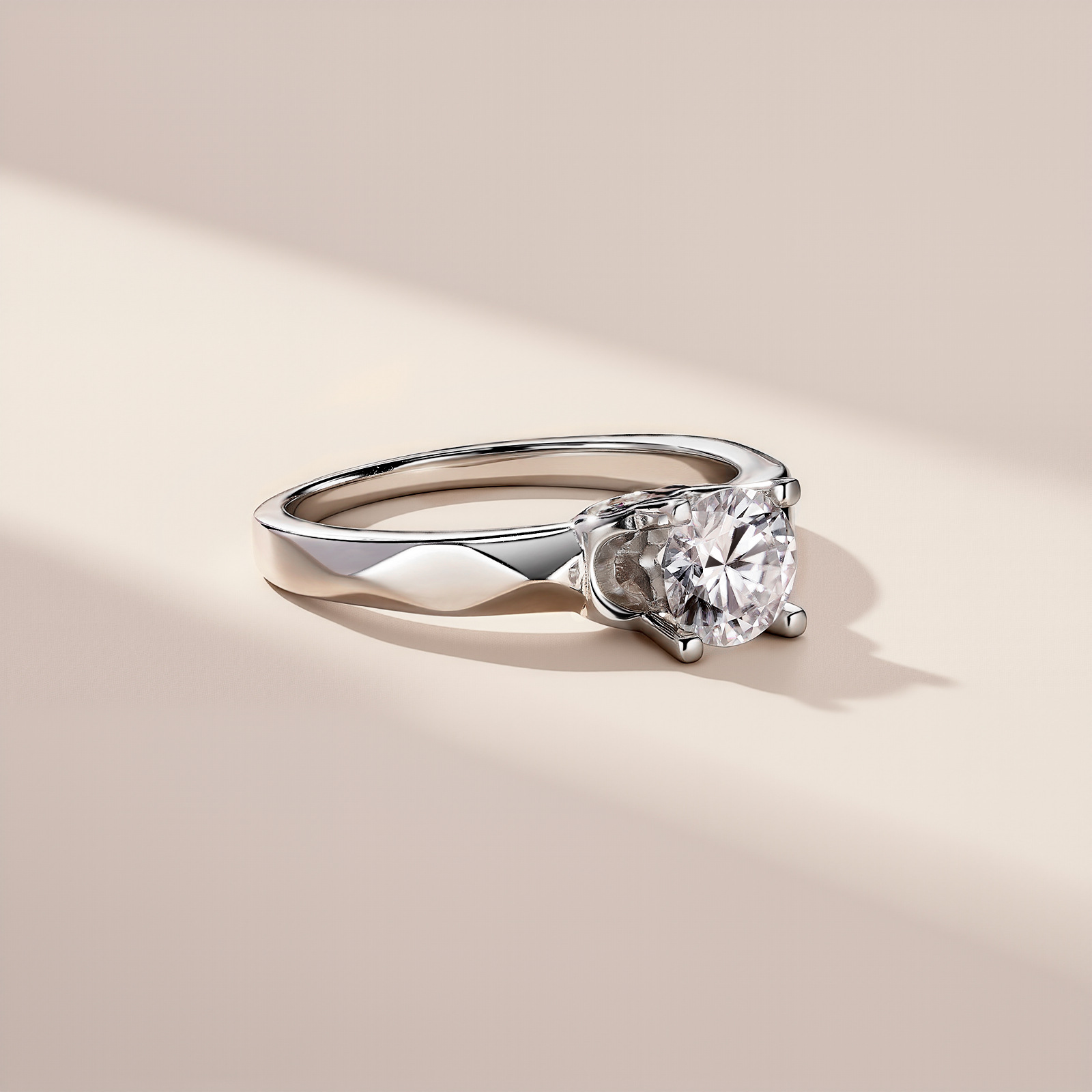 S925 Silver 3.1g 6mm D VVS1 Moissanite Solitaire Ring, GRA Certified US 5-8 photo 7