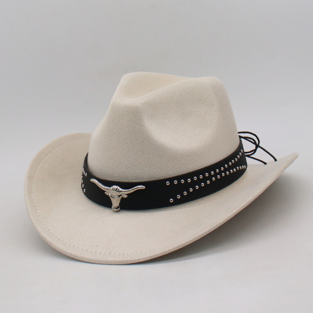 Retro Western Cowboy Hat With Horn Decorative Buckles - Leather Cap For Parents And Children - Outdoor Prairie Photography Hat - Knight's Cap photo 4