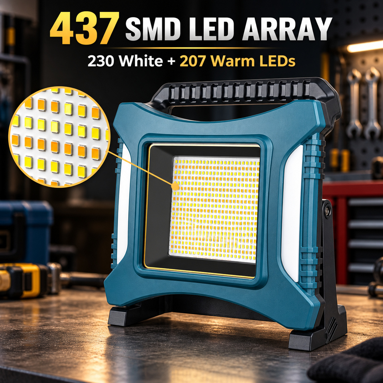 Rechargeable Type C Batteryversion 18650 W8142 2 Wholesale Supply 6500mAh Battery LED Flood Light 437 photo 7