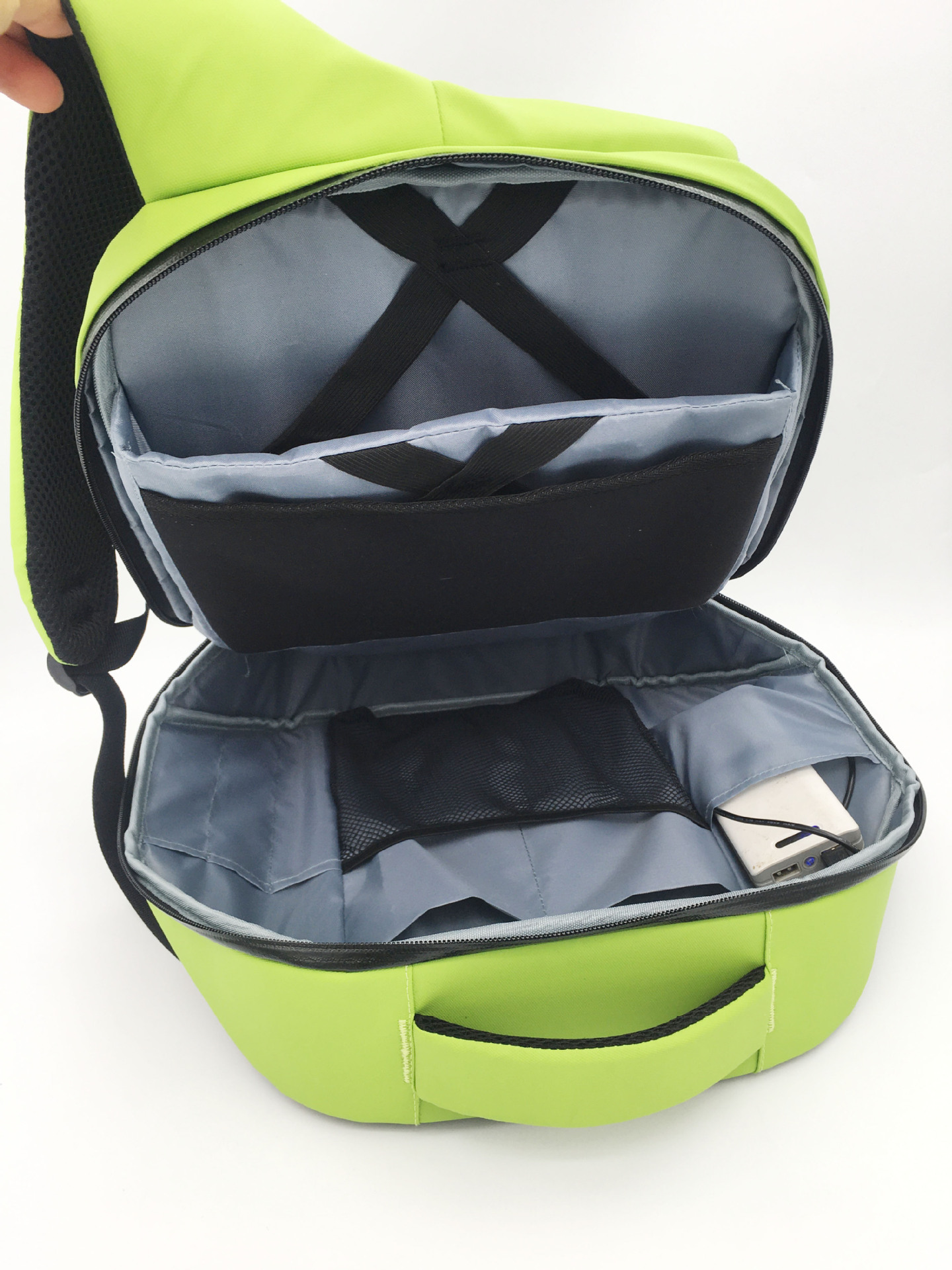 Regular LED Backpack Riding & Backpack DIY Text Animation Polyester Material Hot Sale - Sky Blue HD photo 4