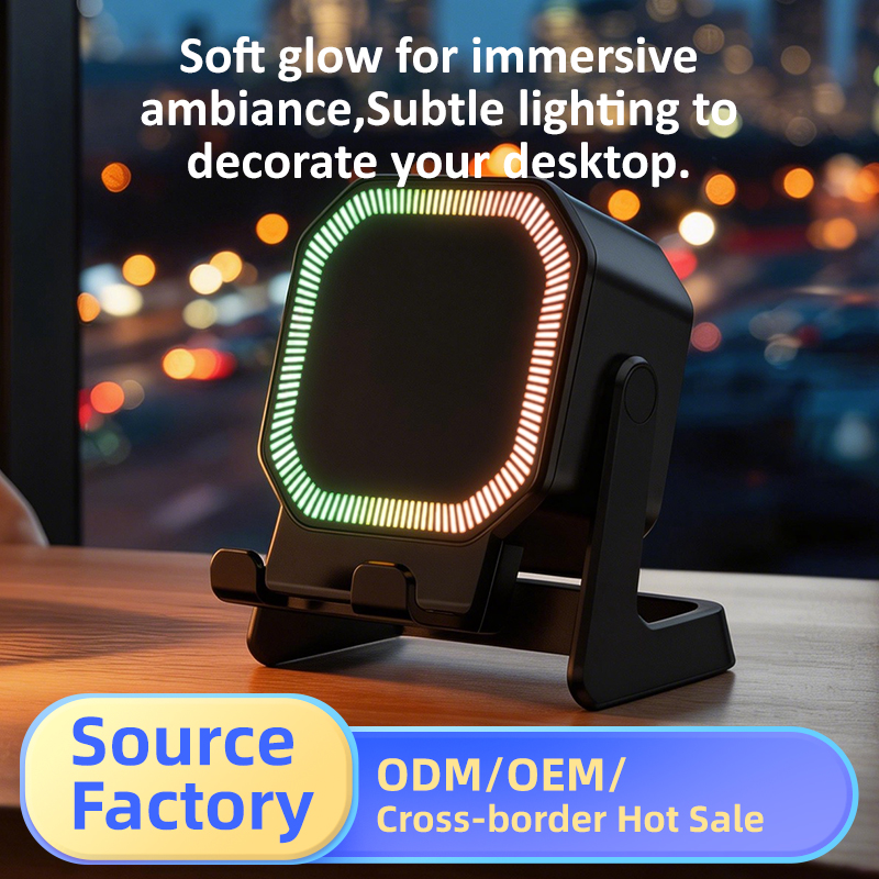 Multifunctional Induction Bluetooth Speaker, Phone Tablet Stand Holder With RGB Ambient Light, Smart Induction Connection Wireless Speaker 1500mAh Rechargeable For Watching Movies Live Streaming, FCC photo 1