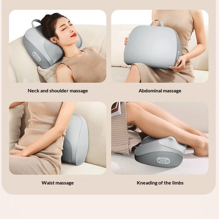Massage Pillow For Waist, Neck, And Shoulder, Three-in-one Kneading And Heating Massage Lumbar Pillow, Multifunctional Electric Home Massager Massage Pillow photo 3