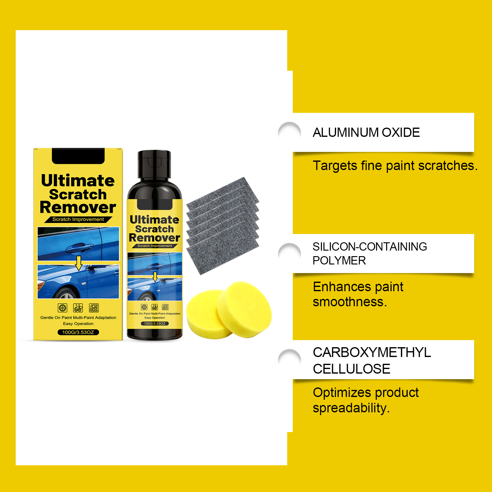 Car Scratch Repair Kit, Paint Swirl Scuff Touch Up Polishing Set For Auto Detailing photo 7