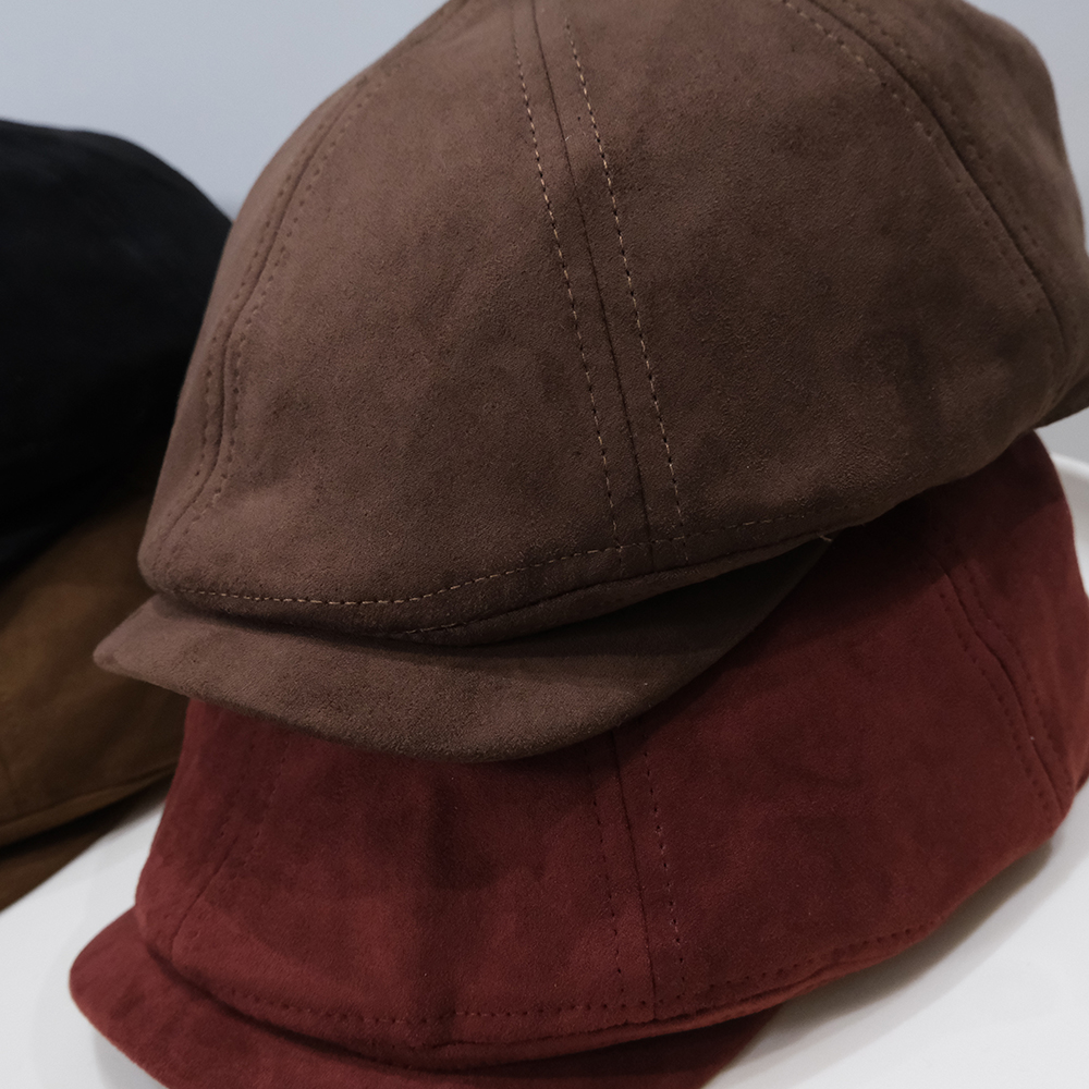 Vintage Fashion Autumn-winter Versatile Brushed Octagonal Brimmed Forward Hat With British Style Solid Color Versatile Casual Baseball Cap Beret photo 3