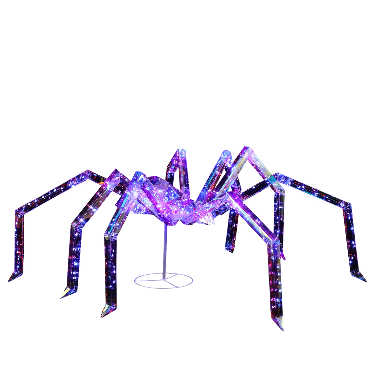 Replace 43966577 3FT Halloween Decorations Light Up Spider,Outdoor Halloween Decor Lighted Iridescent Spider,Weather Proof Pre-lit Spider With 340 LED Lights,for Front Yard Porch Gardens Lawns Party photo 2