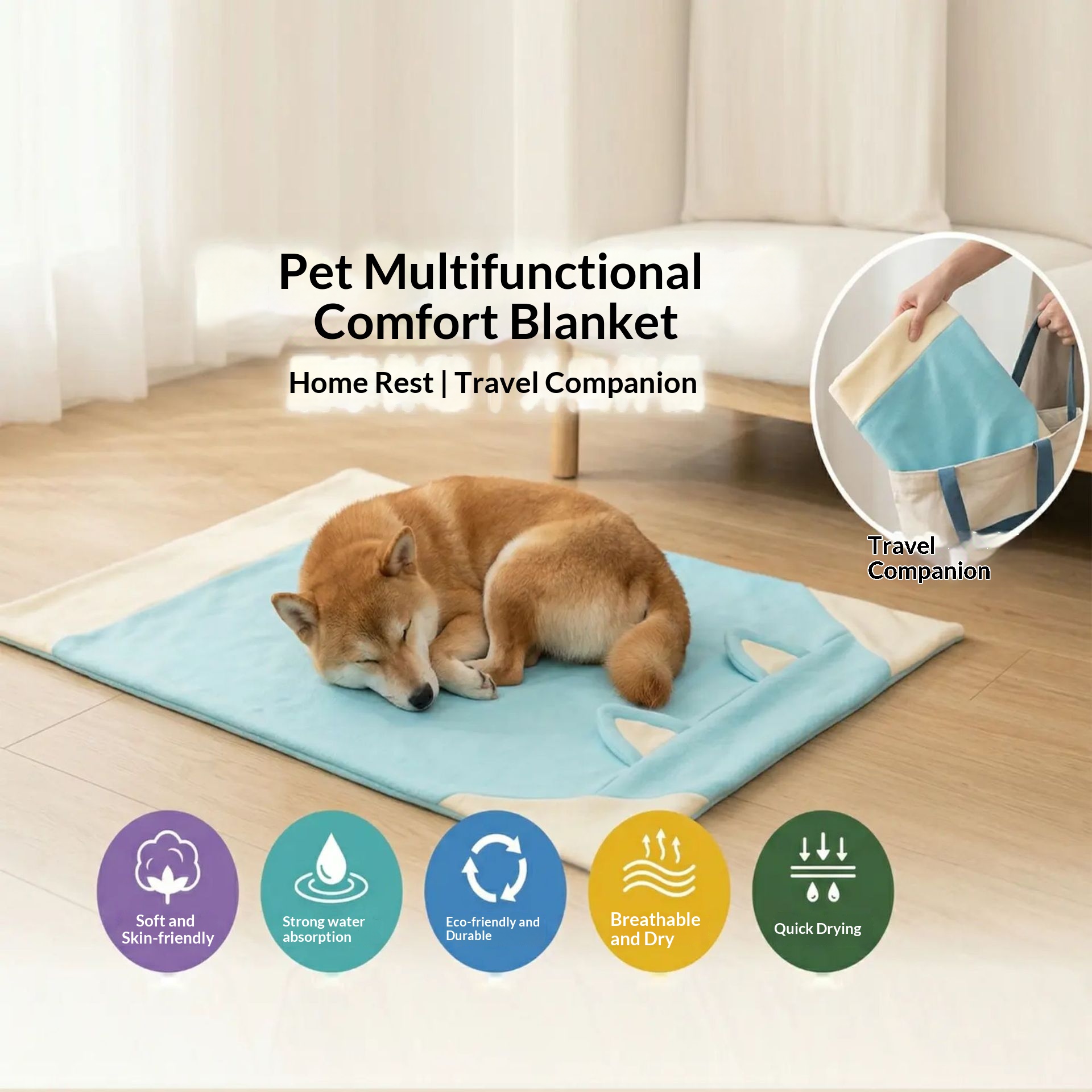 Dog Blanket Sleeping Mat, Plush, Comfortable And Warm, Suitable For Small And Medium-Sized Dogs, Corgis, And Teddy Dogs, Universal Pet Supplies photo 5