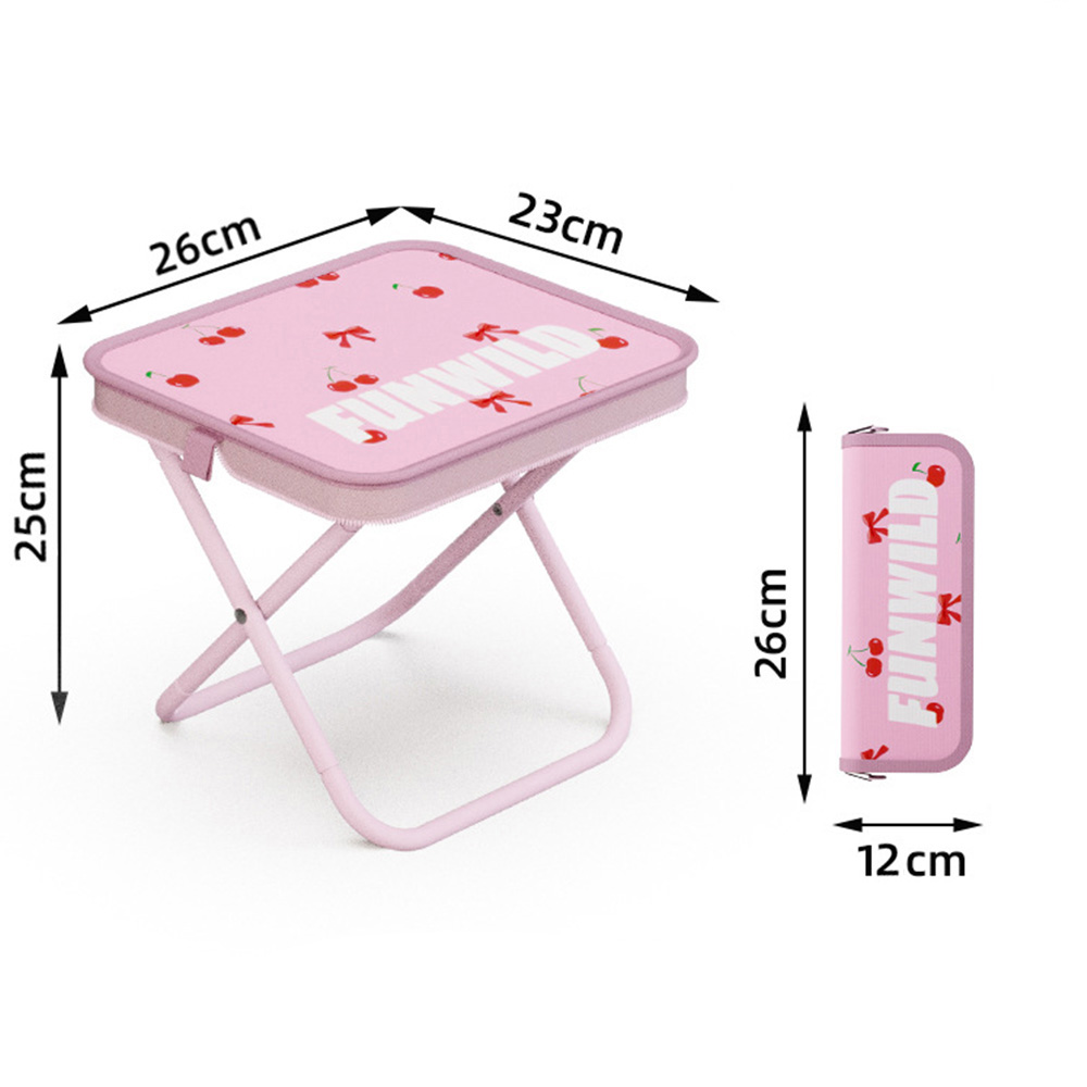 Portable Foldable Camping Stool Chair Small Handbag Style Folding Outdoor Stool, Student Stool, Queue Essential, Picnic Stool & Train Stool photo 2