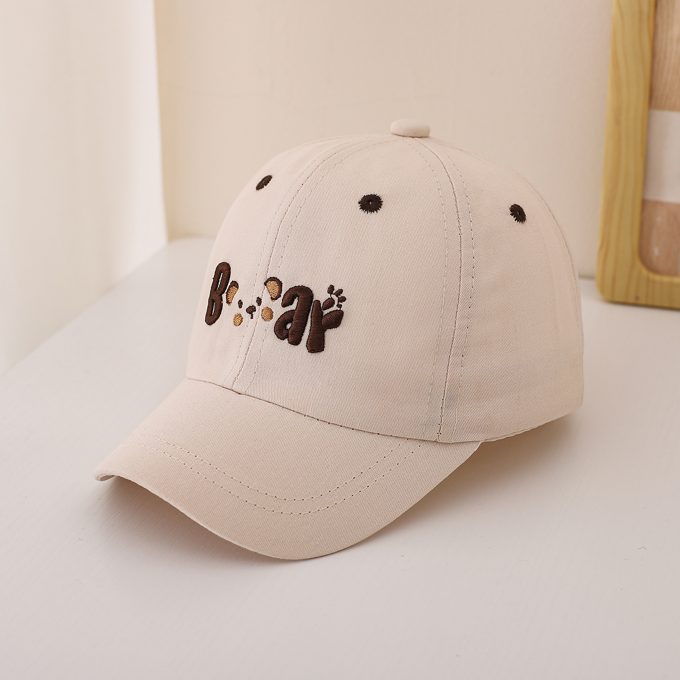 Children's Single-color Simple Cartoon Mouse Letter Embroidery Adjustable Cute And Casual Baseball Cap Suitable For Traveling And Playing photo 5