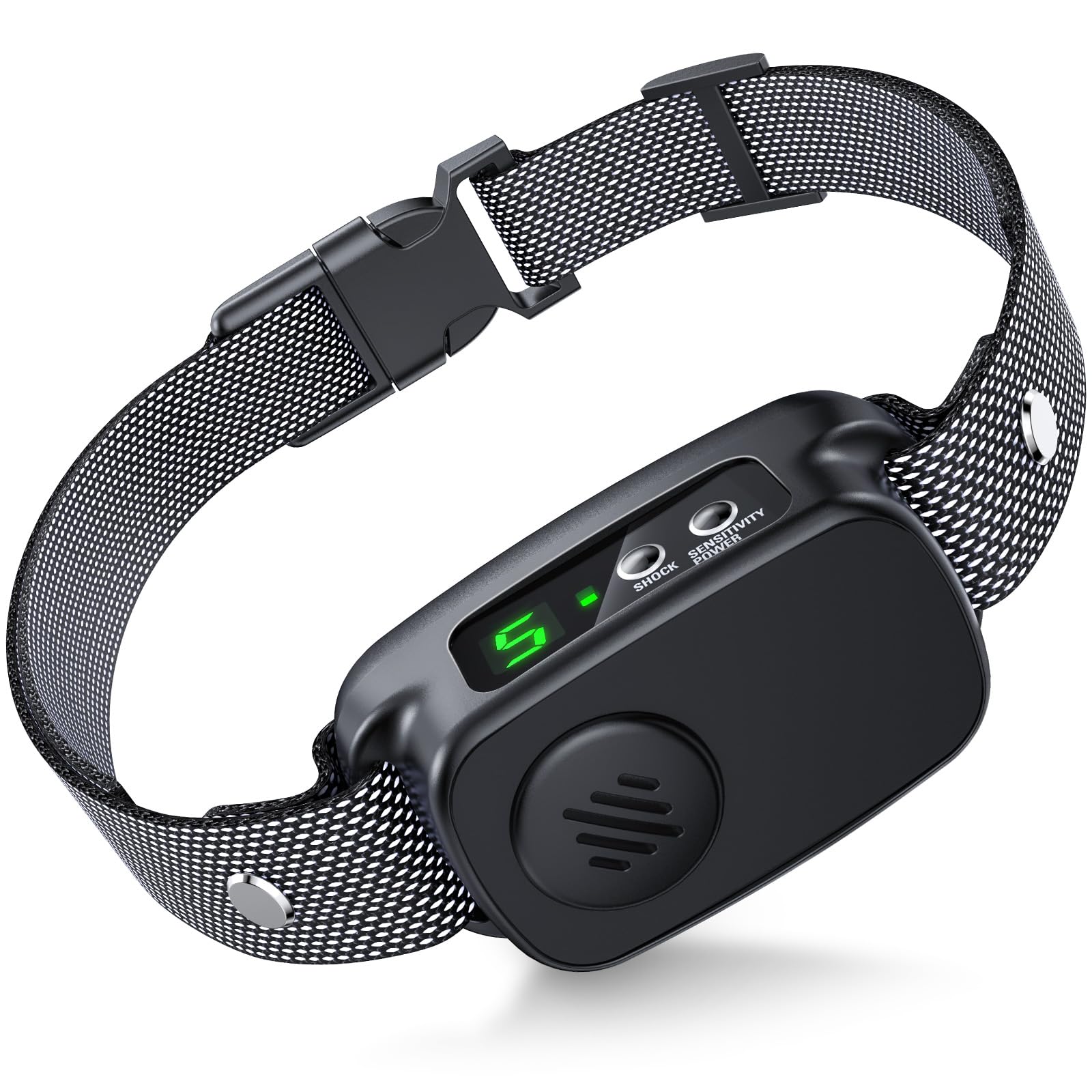 Dog Bark Collar, Automatic Bark Collar For Medium Large Dogs IP67 Waterproof Rechargeable Barking Collar With Beep Vibration & Shock, 5 Adjustable Sensitivity Levels photo 1
