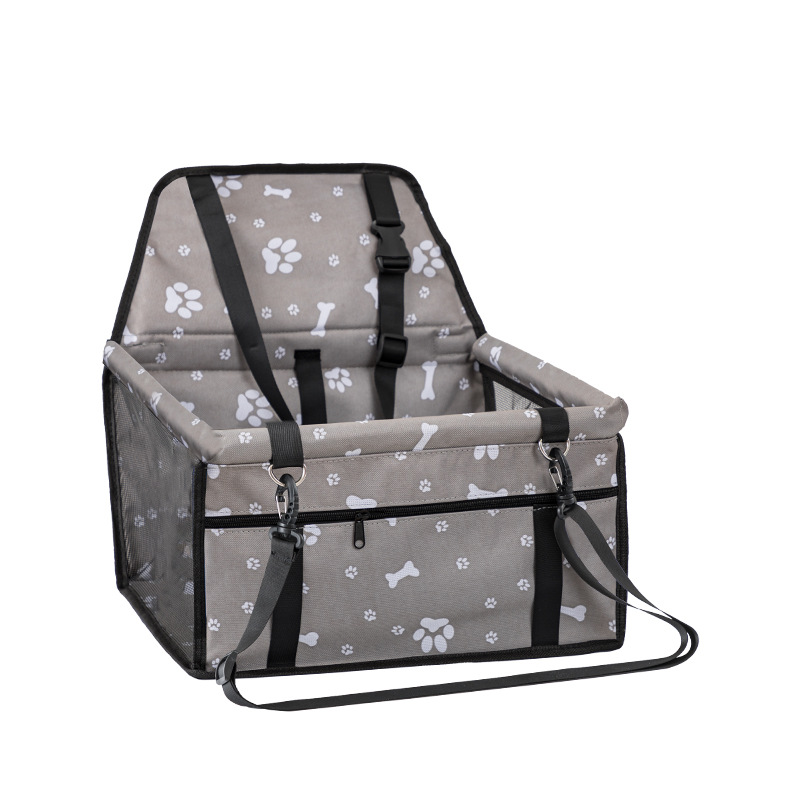 Pet Car Seat, Breathable Foldable Cat Dog Car Booster Seat With Safety Leash & Mesh Window, Waterproof Oxford Cloth Vehicle Travel Basket For Small Medium Dogs & Cats photo 6