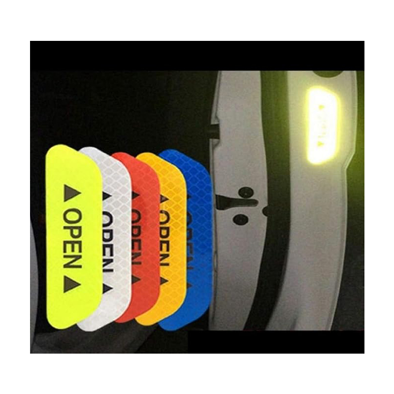 20 Pcs Car Stickers, Reflective Open Warning Signal Stickers, Night Car Stickers, Anti-Collision Safety, Car Door Protection & Decoration photo 2