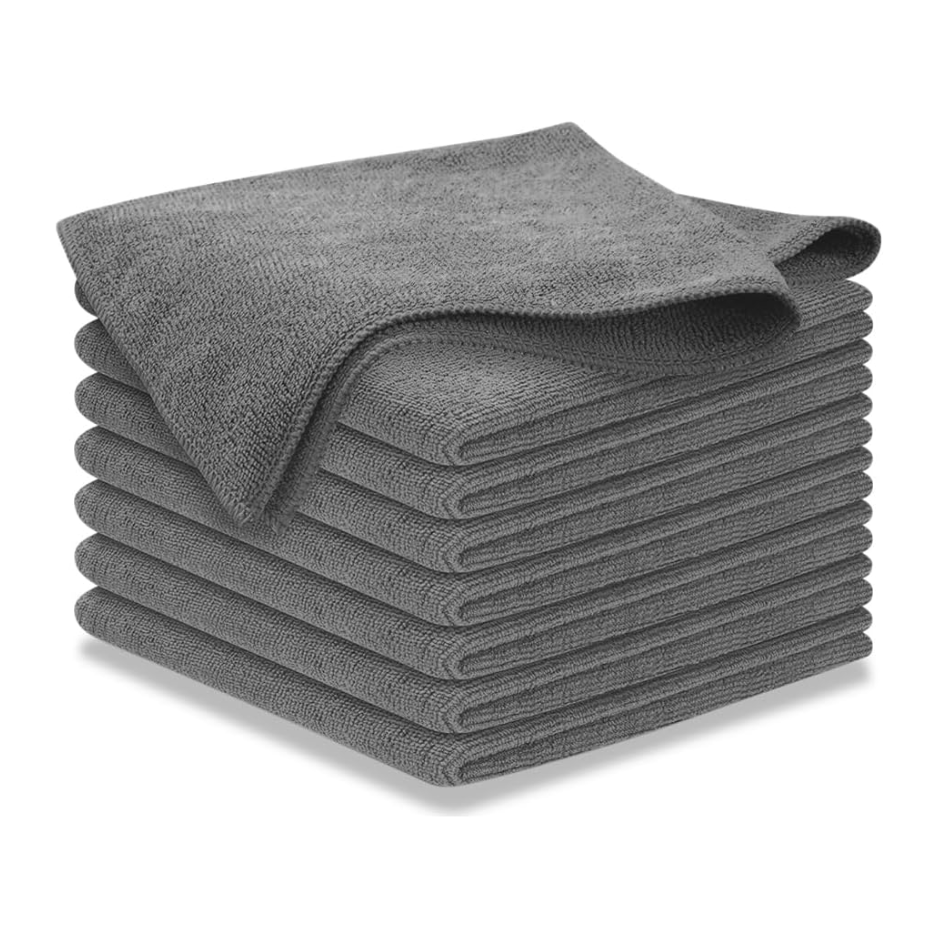 Microfiber Cleaning Cloth 8Pcs 12.5x12.5 Inch Ultra Absorbent Car Cleaning Towel Reusable Washable Cloth For Car, Glass, Mirror And Home photo 1
