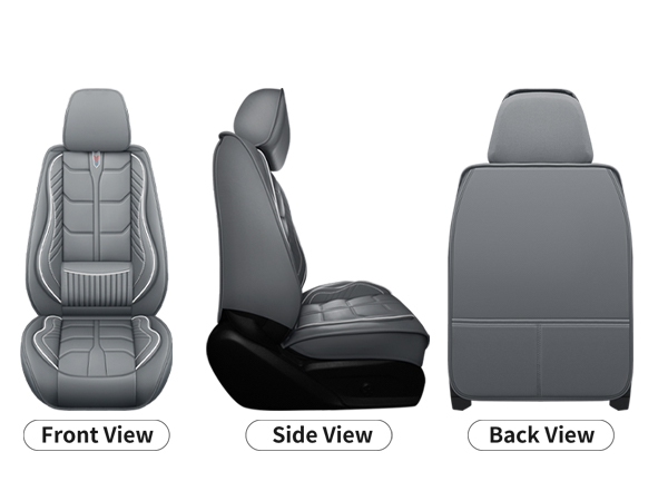 Ergonomic Lumbar Support Full Leather Car Seat Covers Full Set 5 Seats Comfort Auto Seat Cushion photo 2