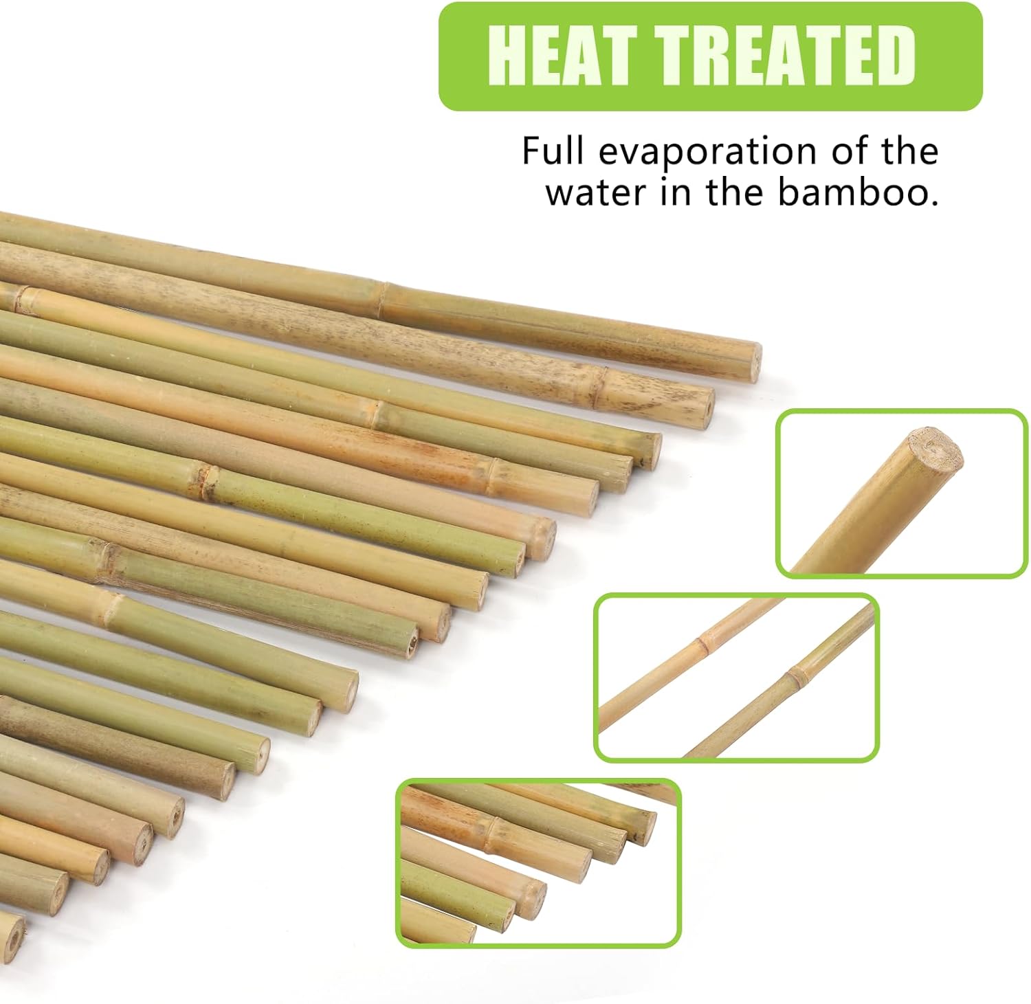 7FT, Diameter 8mm - 10mm Natural Bamboo Plant Stake, Sturdy Bamboo Poles, Durable Plant Bamboo Stake, Garden Climbing Plant Bracket 50pcs. Self-pickup Only photo 2
