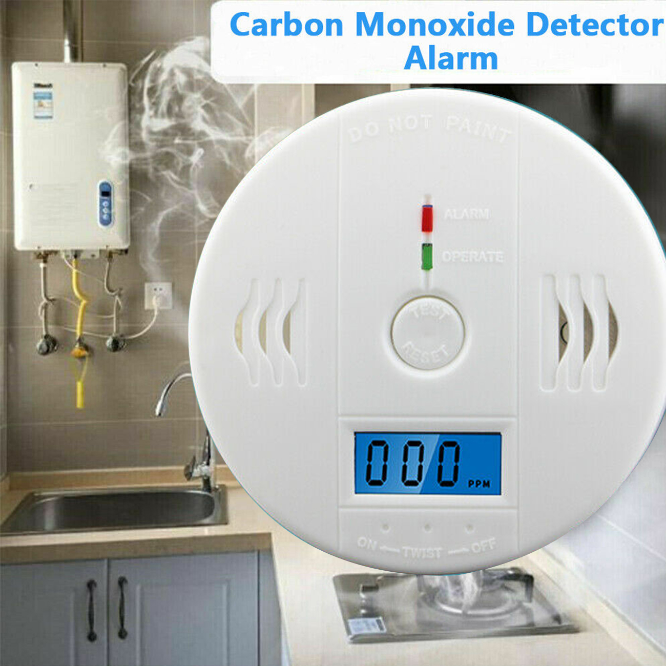 CO Carbon Monoxide Alarm Poisoning Sensor Warning Detector photo 1