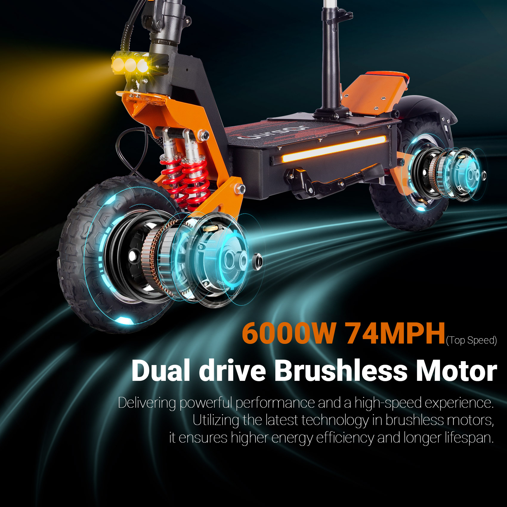 X5 Pro 3000W 60V 40Ah 11 Inches Off Road Eletric Scooter With NFC photo 6