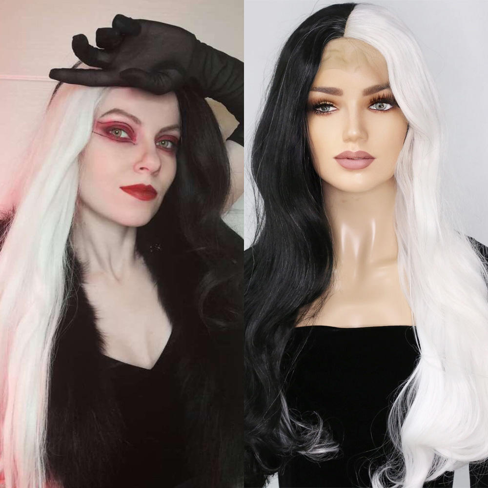 Ladies Two-tone Long Curly Hair Lace Wig photo 3