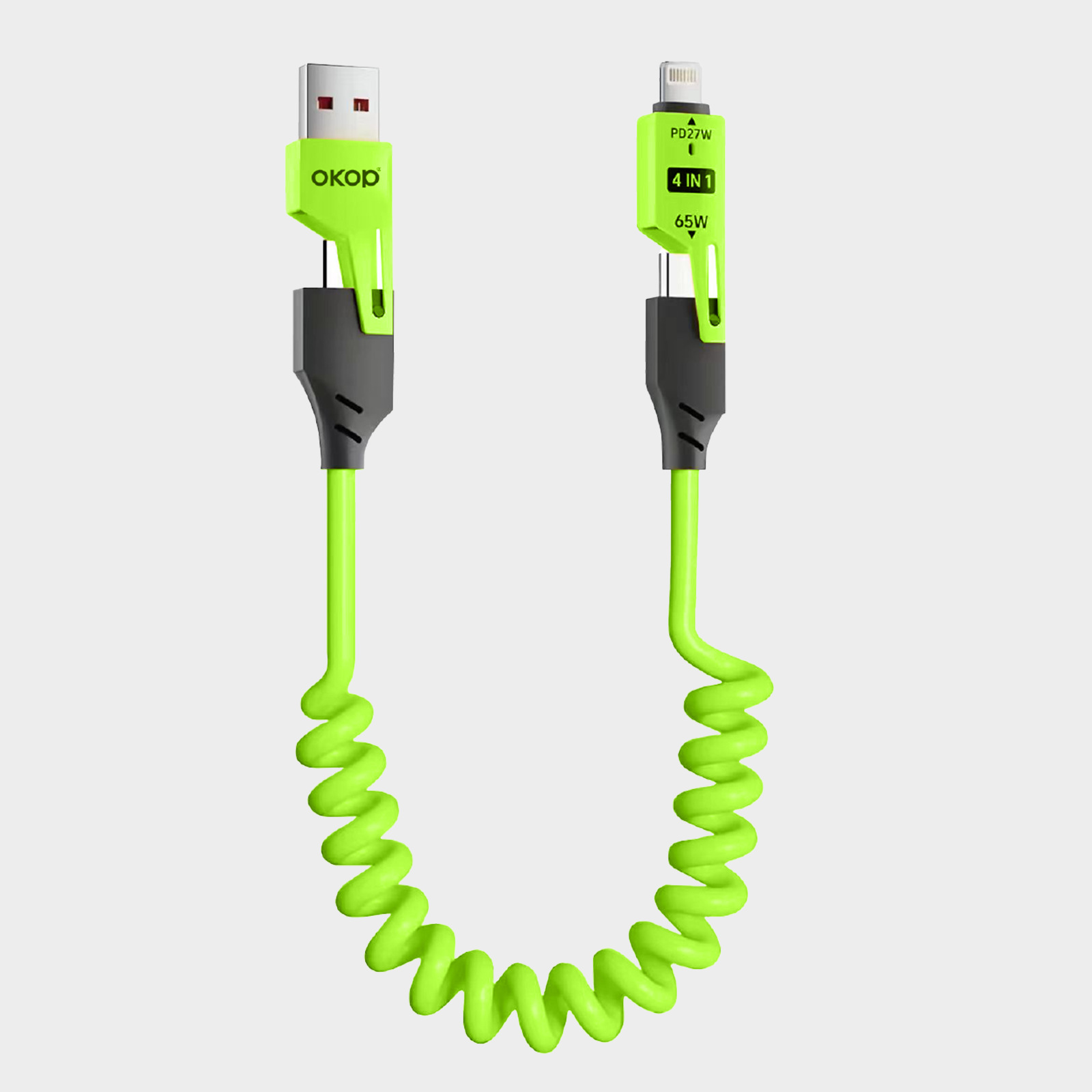 KP-314 3-in-1 4-in-1 65W Retractable Charging Cable Fast Charging For Appl Huawe Cross-Border Product photo 5