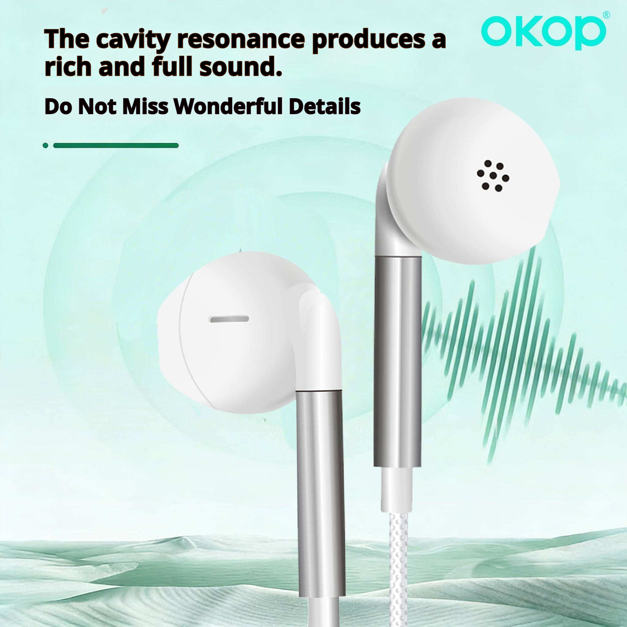 KP-242 Best-selling Wired Earphones High Volume High Sound Quality Semi-in-ear Design Low Latency For Music And Gaming In Stock photo 5