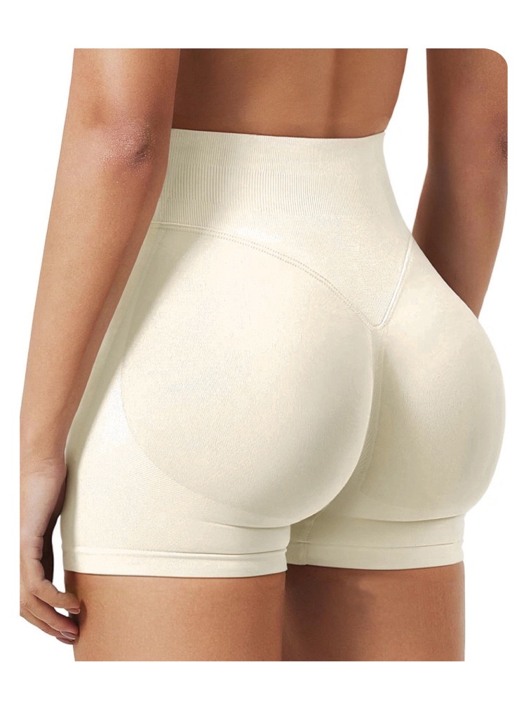 Women's Seamless High Waist Yoga Shorts, Butt Lifting Workout Biker Shorts, Tummy Control Athletic Gym Shorts For Running Fitnes photo 1