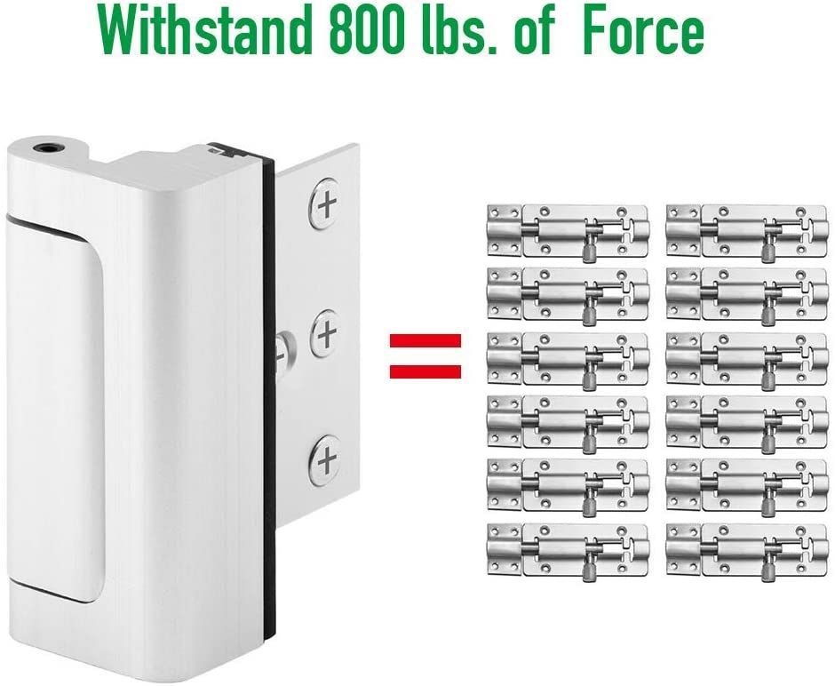 Child Safety Door Reinforced Lock With 3 Inches Stop Aluminum Alloy Hinge Upgrade Night Lock photo 5